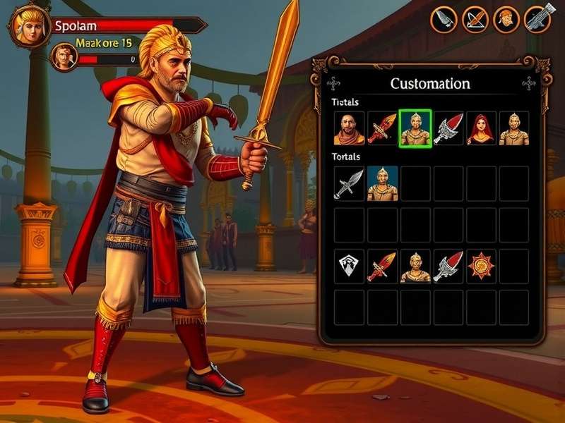 Knight Odyssey gameplay screenshot showing character combat